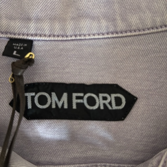 Never worn Tom Ford Light Purple Denim Bomber Jacket - Picture 2 of 9